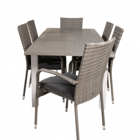 Bild på Matgrupp Athena inkl 6st stapelbar Astrid matstol - Venture Home