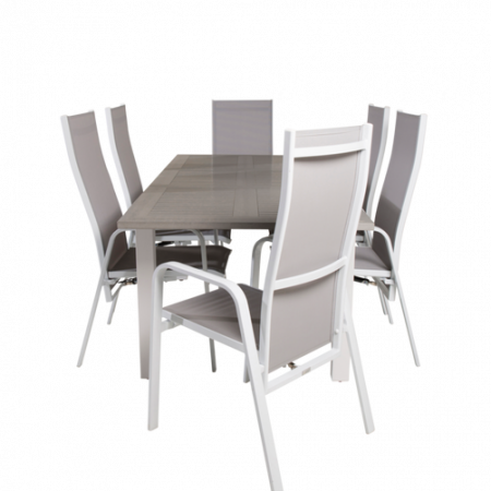 Bild på Matgrupp Athena inkl 6st stapelbar inkl justerbar Cassie matstolar - Venture Home