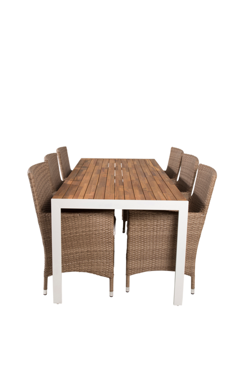 hom_1607630-01_Fs Bild på Matgrupp Belinda och 6st Meja matstol - Venture Home