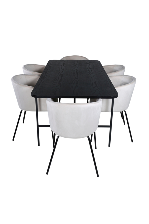 hom_1669147-01_Fs Bild på Matgrupp Uno med 6 st matstolar Berit - Venture Home