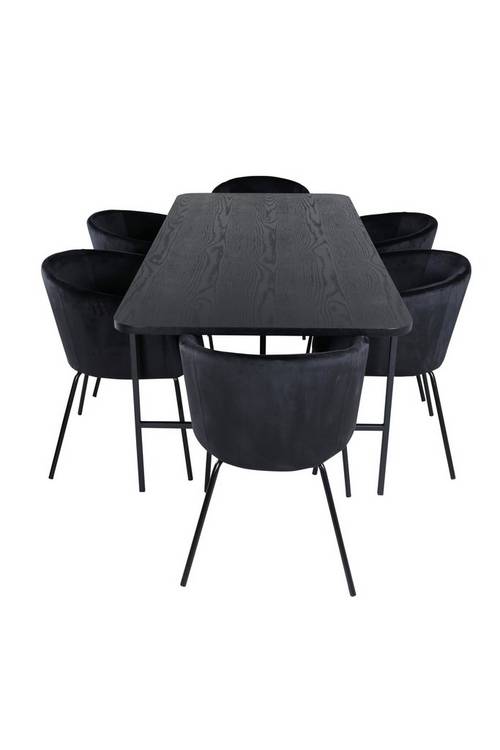 hom_1669147-02_Fs Bild på Matgrupp Uno med 6 st matstolar Berit - Venture Home