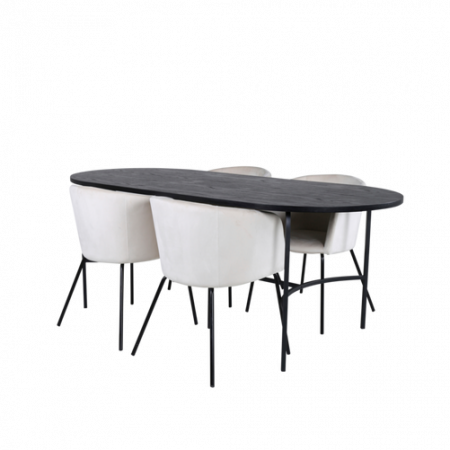 Bild på Matgrupp Skate med 4 st matstolar Berit - Venture Home