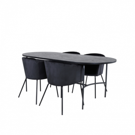 Bild på Matgrupp Skate med 4 st matstolar Berit - Venture Home