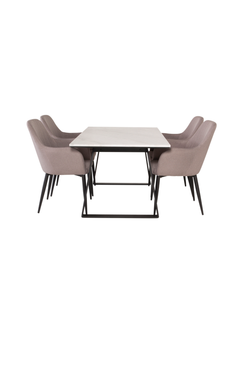 hom_1694765-03_Fs Bild på Matgrupp Estelle med 4 st matstolar Comfort - Venture Home