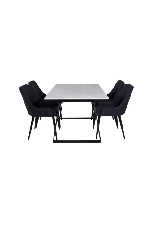 hom_1694795-02_Fs Bild på Matgrupp Estelle med 4 st matstolar Plaza - Venture Home