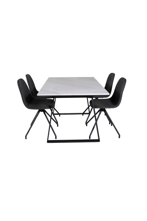 hom_1694850-01_Fs Bild på Matgrupp Estelle med 4 st matstolar Polar - Venture Home