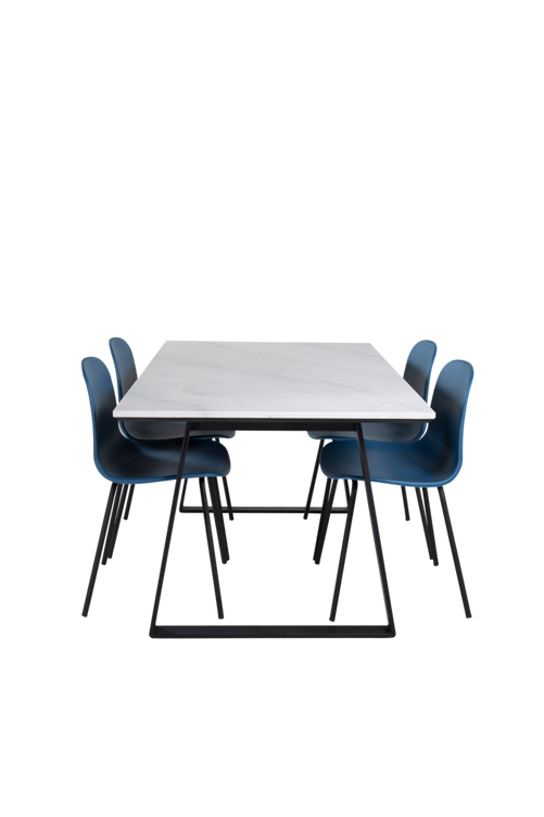 hom_1694876-02_Fs Bild på Matgrupp Estelle med 4 st matstolar Arctic - Venture Home