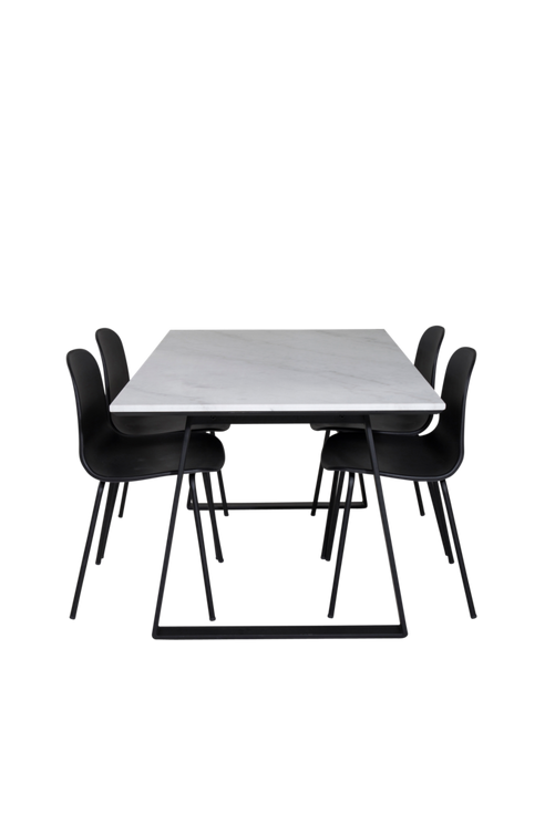 hom_1694876-03_Fs Bild på Matgrupp Estelle med 4 st matstolar Arctic - Venture Home