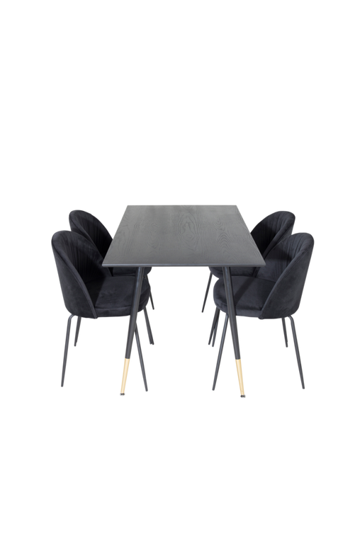 hom_1694953-01_Fs Bild på Matgrupp Dipp med 4 st matstolar Wrinkles - Venture Home