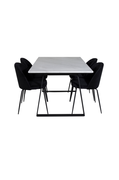 hom_1694959-01_Fs Bild på Matgrupp Estelle med 4 st matstolar Wrinkles - Venture Home