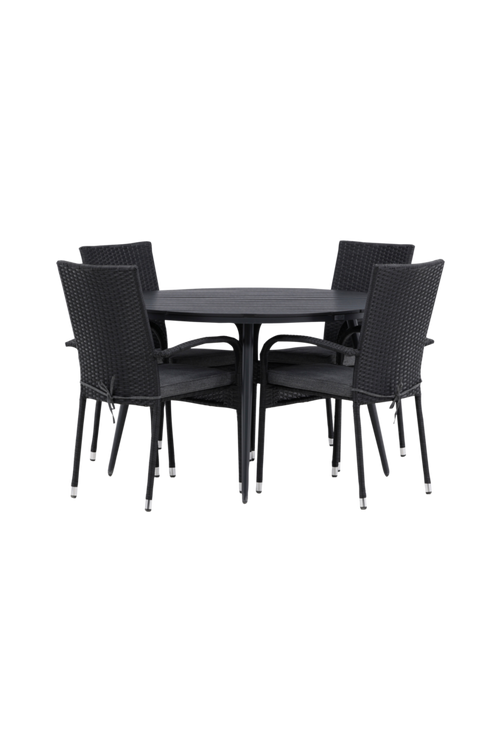 hom_1696775-01_Fs Bild på Matgrupp Break med 4 st matstolar Anna - Venture Home