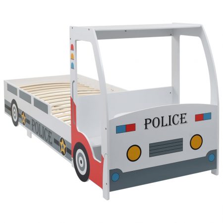 Bild på vidaXL Barnsäng polisbil med skrivbord 90x200 cm