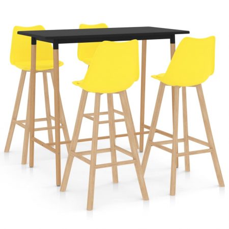 Bild på vidaXL Bargrupp 5 delar gul