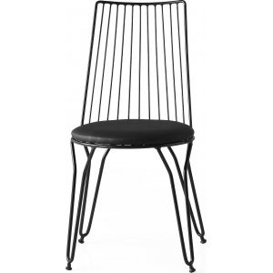 Agda stol - Svart - Stolar med metallunderrede