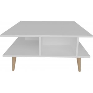 Akya soffbord 89 x 89 cm - Vit - Soffbord i trä