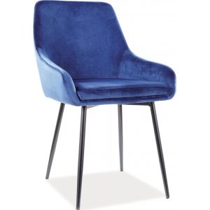 2 st Albi matstol - Blå sammet - Klädda & stoppade stolar