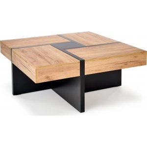 Alcazar soffbord 100 x 100 cm - Ek/svart - Soffbord i trä