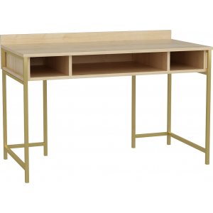Alma skrivbord 120 x 60 cm - Guld/ek - Övriga kontorsbord & skrivbord