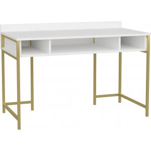 Alma skrivbord 120 x 60 cm - Guld/vit - Övriga kontorsbord & skrivbord