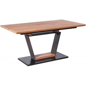 Amasten matbord 160-220 cm - Ek/svart/ek - Övriga matbord