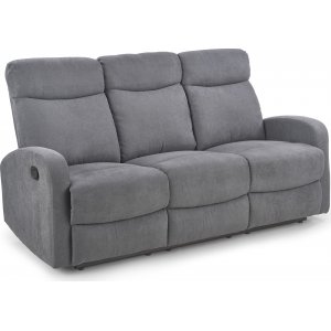 Anslo 3-sits reclinersoffa - Grå - 3-sits soffor