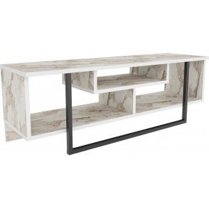 Asal mediabänk 120 cm - Vit/svart - TV-bänkar & mediabänkar -TV-bänkar & mediabänkar - Hyllor & Förvaring