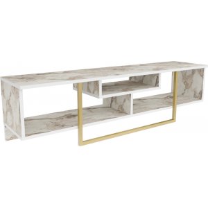 Asal mediabänk 150 cm - Vit marmor/guld - TV-bänkar & mediabänkar -TV-bänkar & mediabänkar - Hyllor & Förvaring