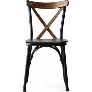 Asap stol - Valnöt - Stolar med metallunderrede