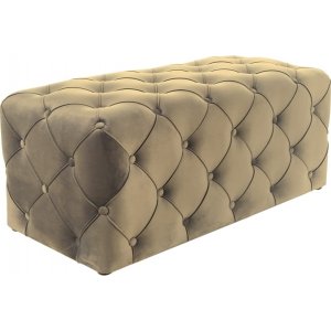 Aviva puff 102 cm - Beige sammet - Sittbänkar