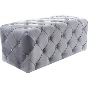 Aviva puff 102 cm - Grå sammet - Sittbänkar