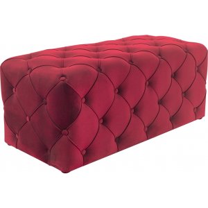 Aviva puff 102 cm - Röd sammet - Sittbänkar
