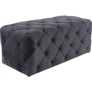 Aviva puff 102 cm - Svart sammet - Sittbänkar