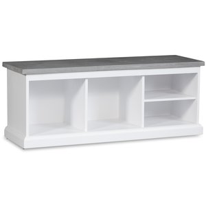 Bänk Hugo - Vit/cement - Sittbänkar