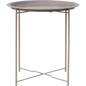 Bastia sidobord Ø47 cm - Grå/beige - Sidobord & lampbord