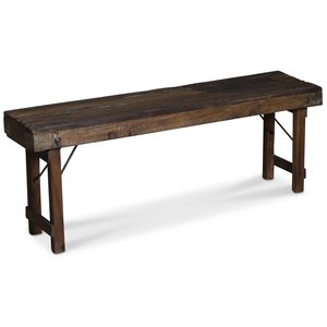 Benjamin vikbar bänk - Vintage trä - Sittbänkar