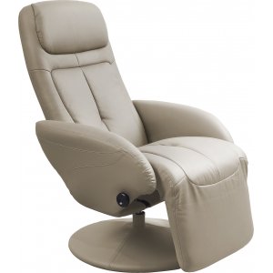 Berit reclinerfåtölj - Cappuccino + Läderimitationsrengöring - Reclinerfåtöljer