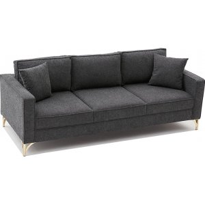 Berlin 3-sits soffa - Antracit/guld - 3-sits soffor