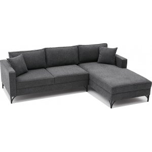 Berlin divansoffa - Antracit/svart - Tygsoffor