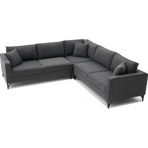 Berlin hörnsoffa - Antracit/svart - Hörnsoffor