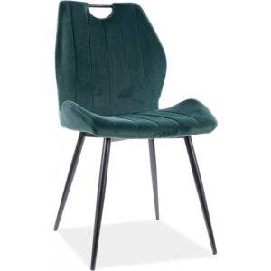 4 st Bethlehem matstol - Grön sammet - Klädda & stoppade stolar