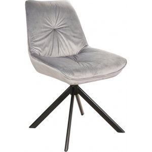 Boogie matstol - Grå sammet - Klädda & stoppade stolar