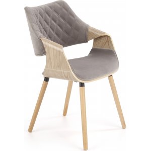 2 st Cadeira karmstol 396 - Grå/ek - Karmstolar