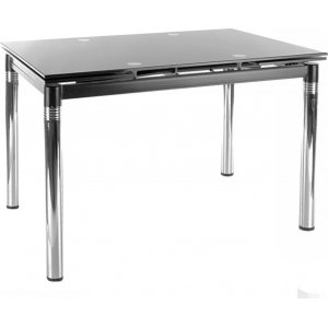 Cameron 110-170 cm matbord - Grå/krom - Matbord med glasskiva
