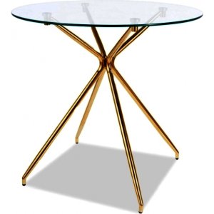 Casper matbord 80 cm - Guld - Ovala & Runda bord