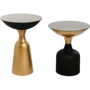 Chalice sidobord set 46/56 cm - Guld/svart - Sidobord & lampbord