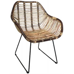 2 st Chic karmstol - Rotting / Svart metall - Karmstolar