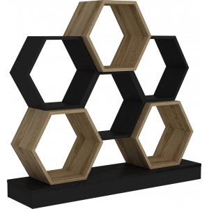 Cicek bokhylla - Svart/ek - Bokhyllor -Hyllor - Bokhyllor