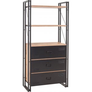 Cosmo Cortex bokhylla - Furu/svart - Bokhyllor -Hyllor - Bokhyllor