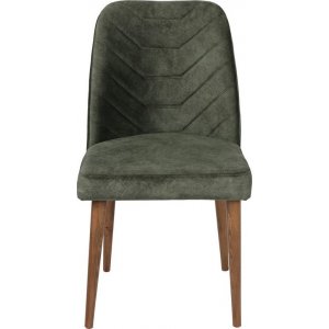 Dallas stol - Valnöt/mörkgrön - Klädda & stoppade stolar