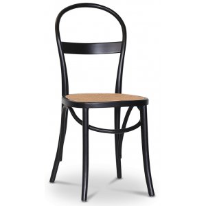 2 st Danderyd No.16 svart stol med rotting sits - Trästolar